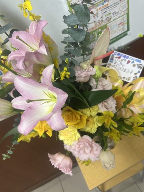 式典でいただいた花束