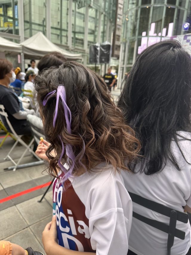 エクステンションを付けた娘の様子